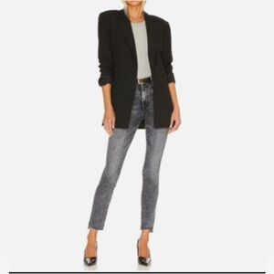 Mother Stunner Ankle Step Fray Skinny Jeans Train Stops Size 26